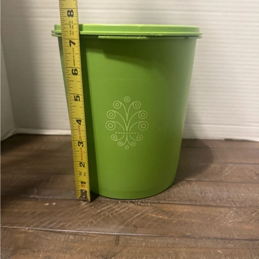 Vintage Apple Green Tupperware Canister